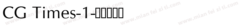 CG Times-1字体转换